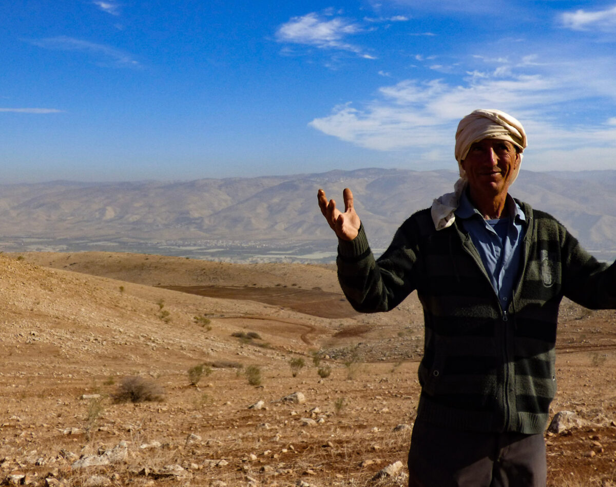 A Palestinian Bedouin man in the Jordan Valley