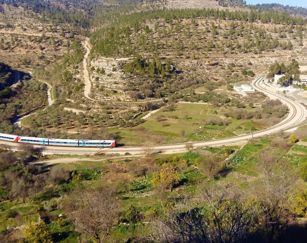 A train rumbles through Battir