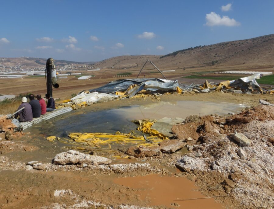 Demolished water cistern in the Jordan Valley