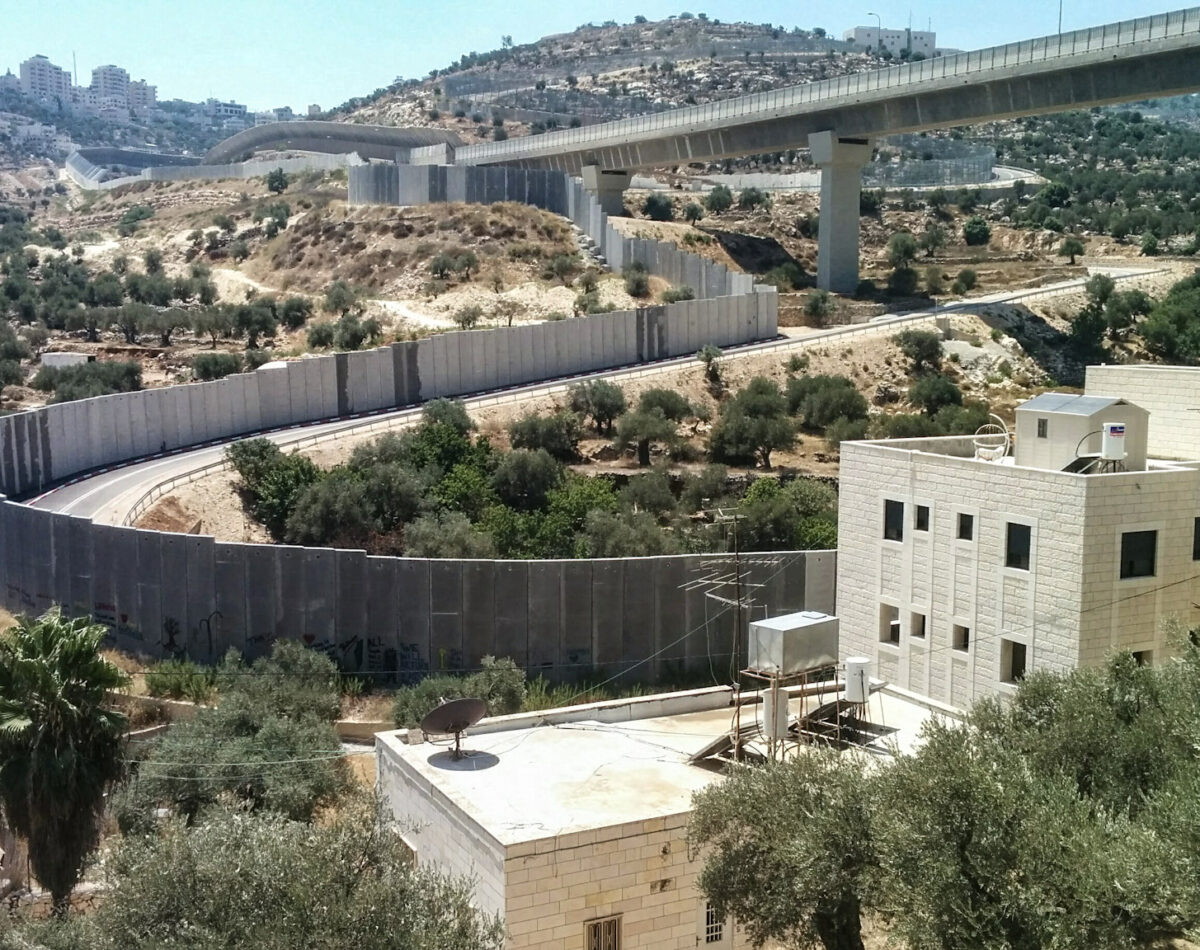 The winding route of the separation barrier in Bethlehem