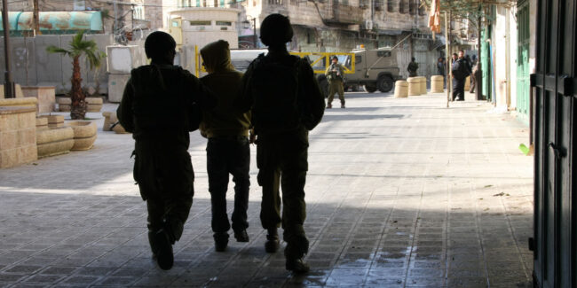 A child is arrested in Hebron