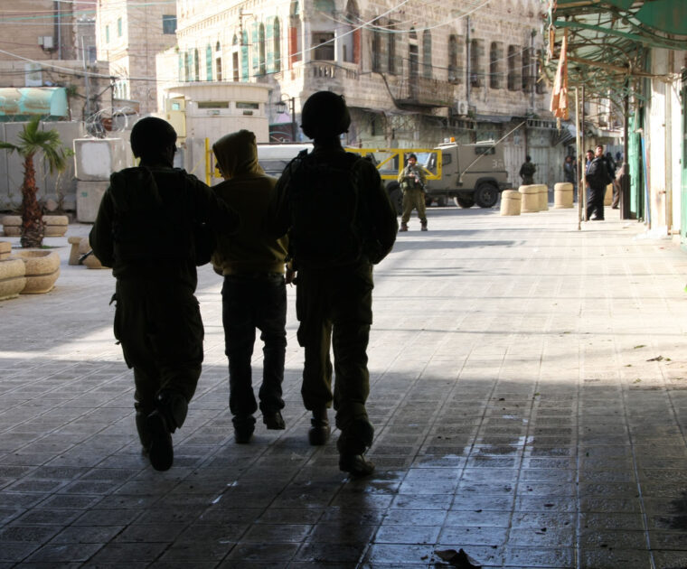A child is arrested in Hebron