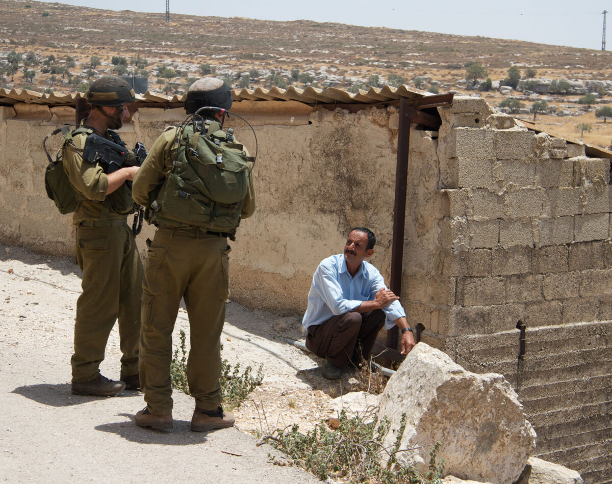 IDF question a villager in Yanoun.