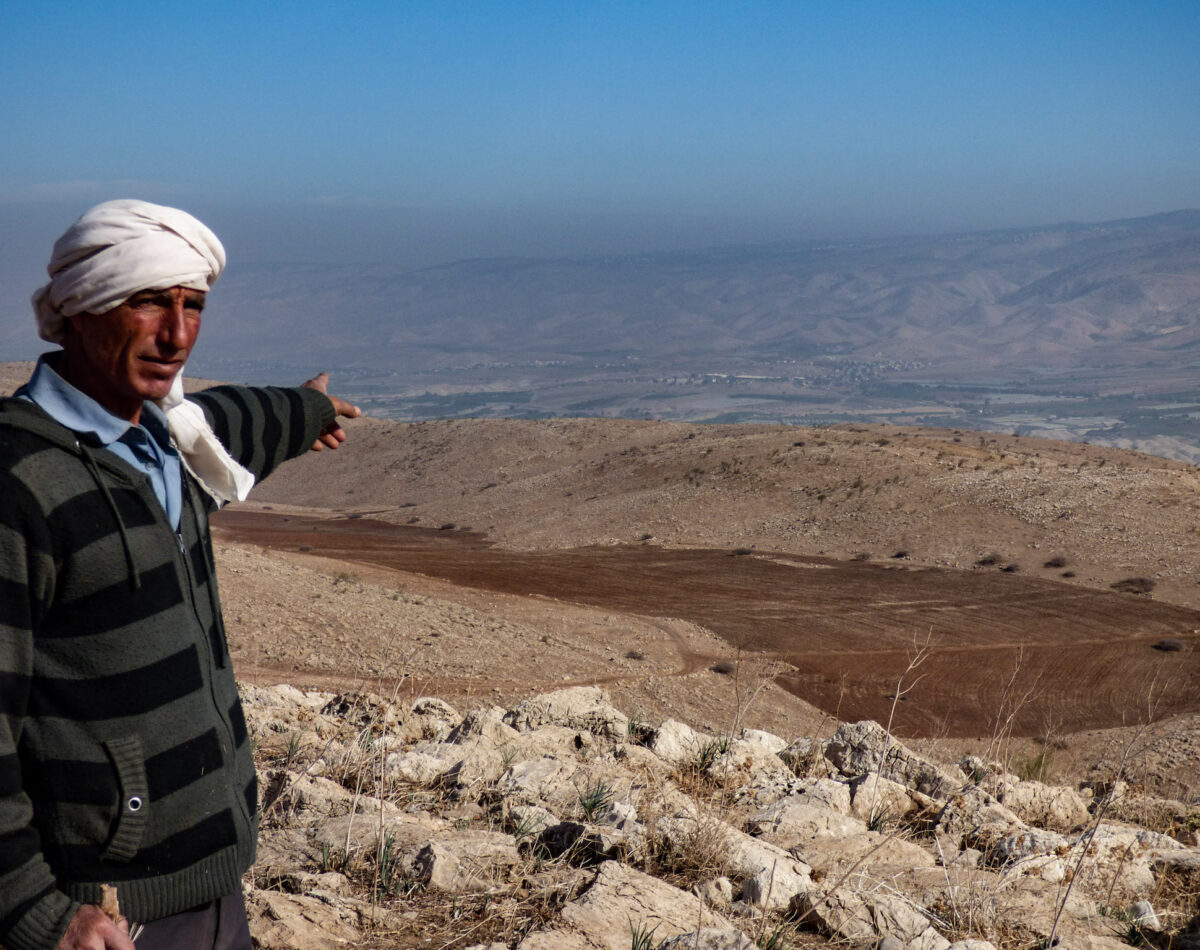 A Palestinian shepherd in the Jordan Valley