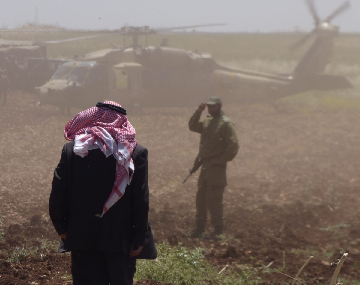 Palestinian farmer's land being used as an Israeli military firing zone