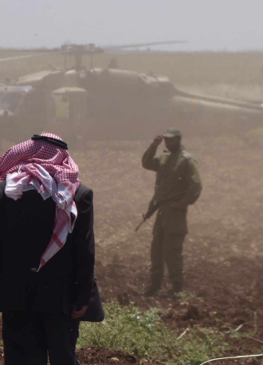 Palestinian farmer's land being used as an Israeli military firing zone