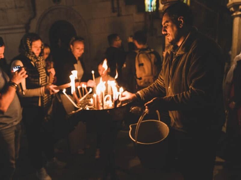 Worship in the Church of the Holy Sepulchre, Jerusalem