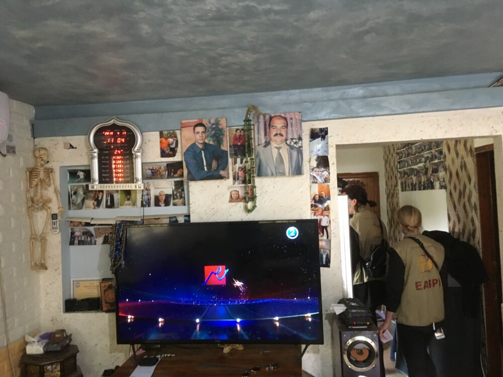 EAs visit the home of Quasi Burqan, who has been issued with a demolition order