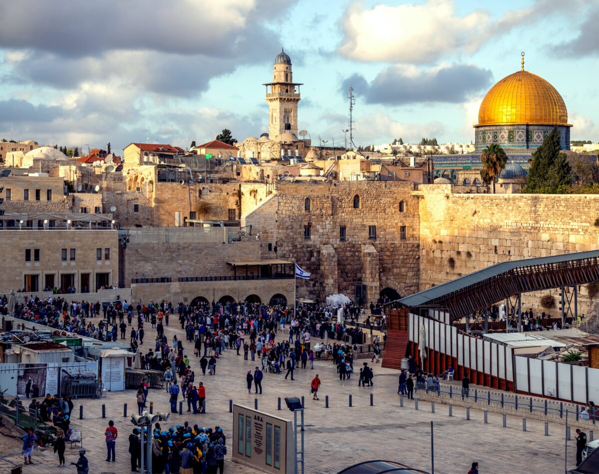 View of the Western Wall and the Dome of the Ro