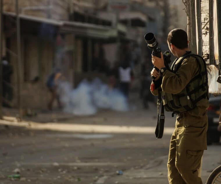 Soldier in Hebron