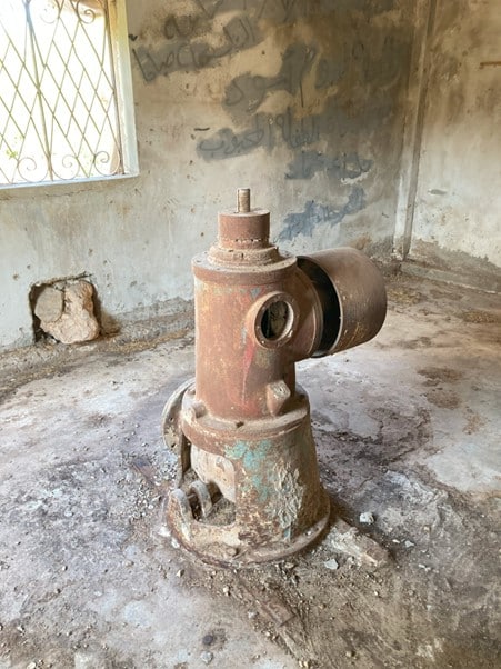 pipe bardala Disused rusty water pipe in a building