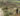 Flock of sheep on green hills with a child with his back turned.