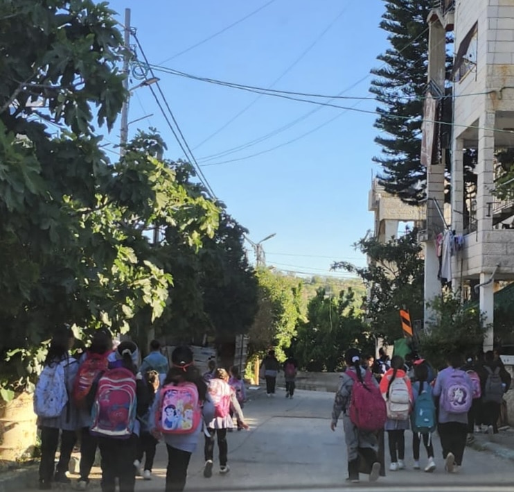 Girls going to school